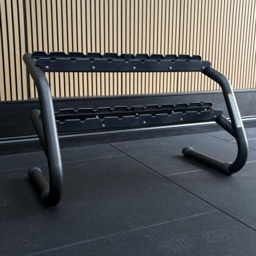 Technogym Chrome Dumbbell Rack Black