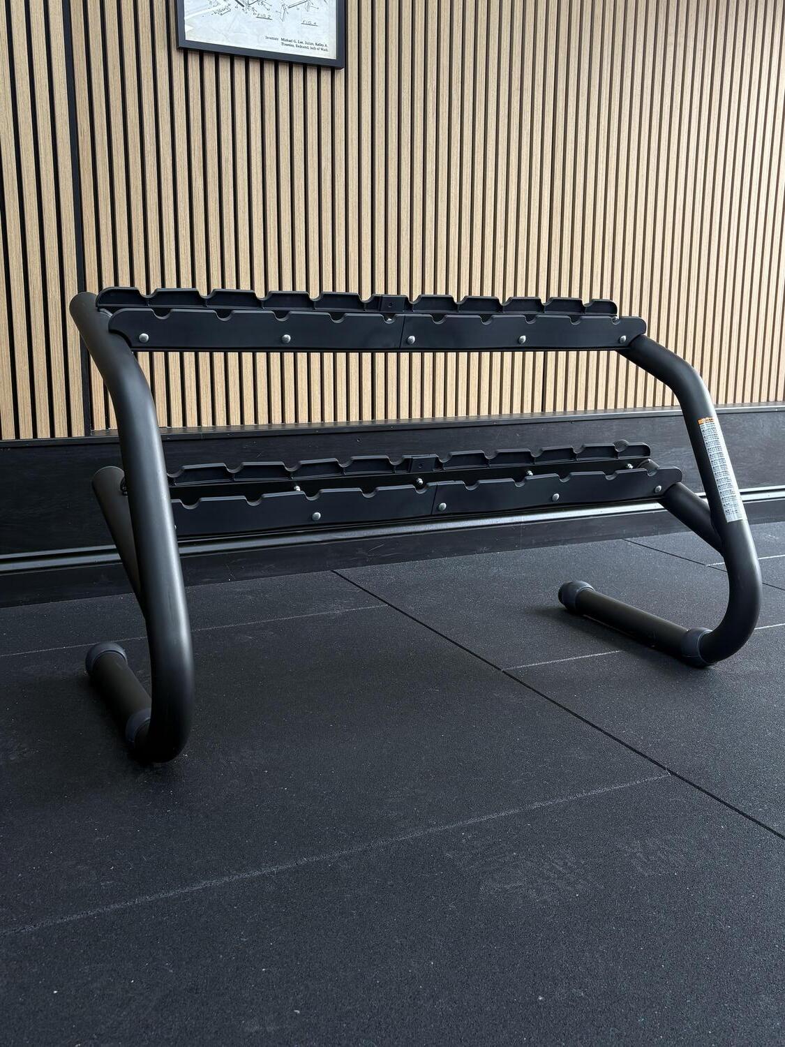 Technogym Chrome Dumbbell Rack Black