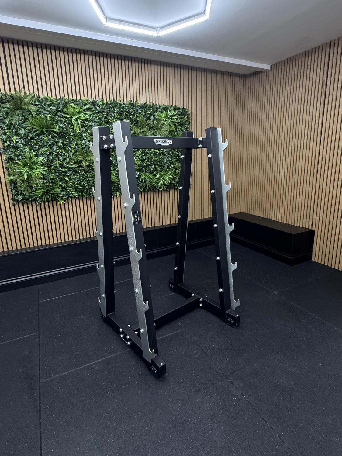 Technogym PURE STRENGTH 10 Place Barbell Rack (A0000520) Black