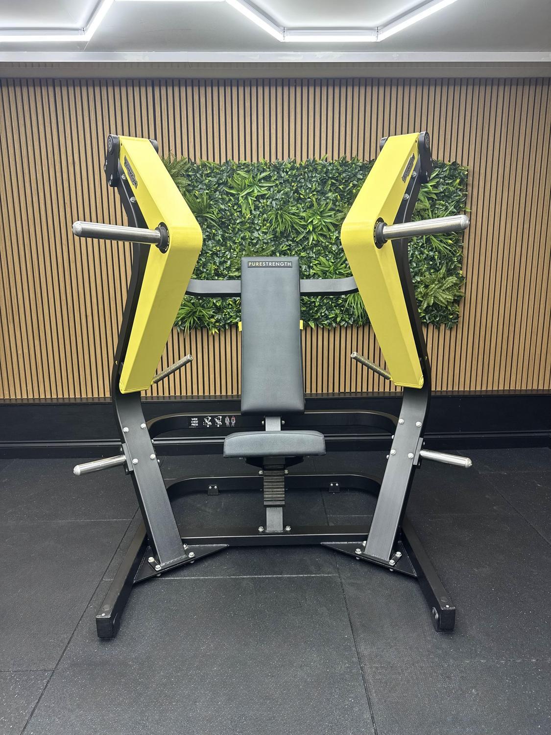 Technogym PURE STRENGTH Wide Chest Press (MG1000) Black/Yellow - Image 5