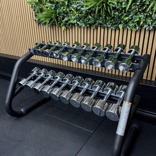 Technogym Chrome Dumbbell Set 10 pairs 1-10KG