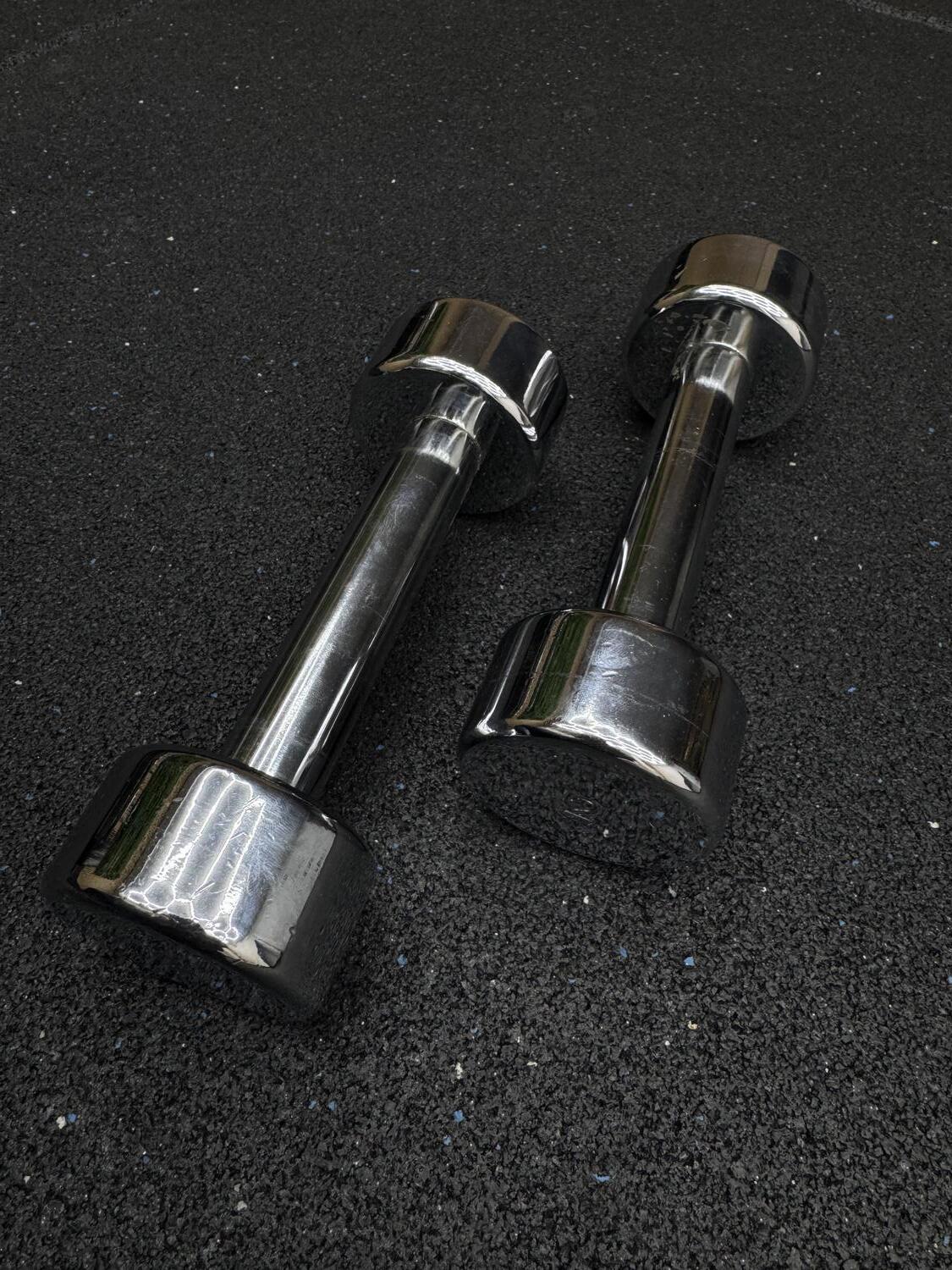 Technogym Chrome Dumbbell 2KG Pair - Image 3