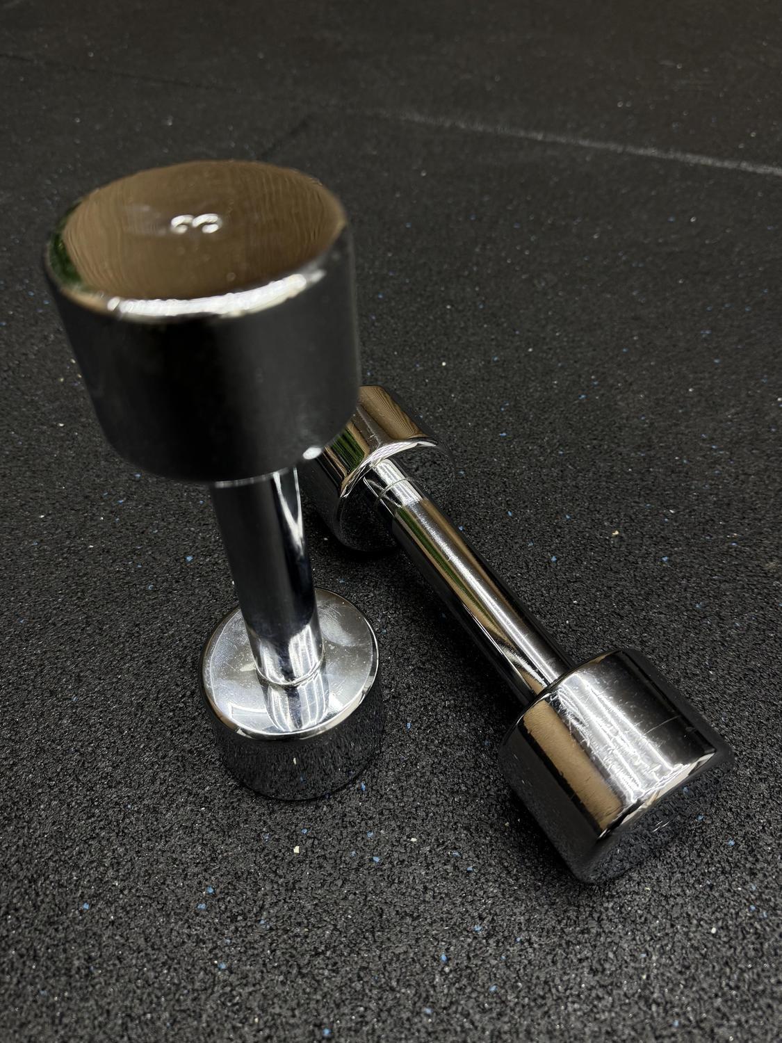 Technogym Chrome Dumbbell 3KG Pair