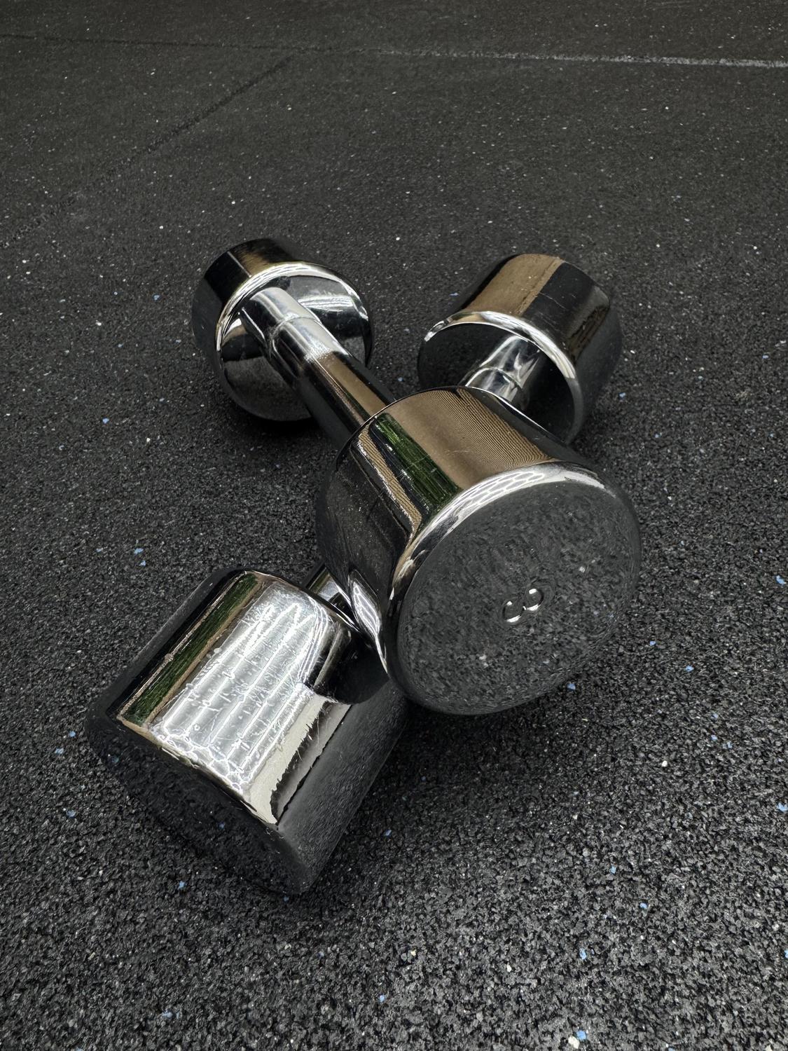Technogym Chrome Dumbbell 3KG Pair - Image 2