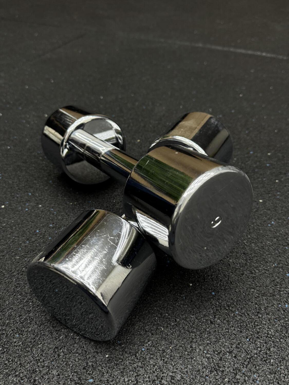Technogym Chrome Dumbbell 6KG Pair - Image 2