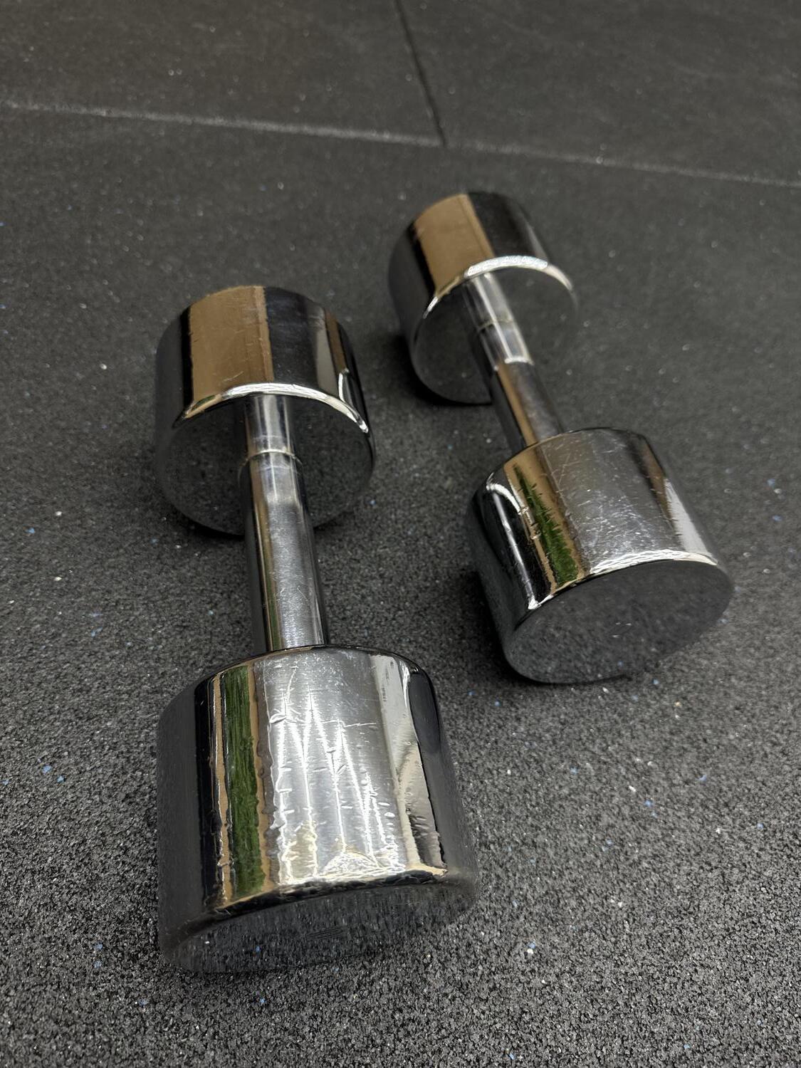 Technogym Chrome Dumbbell 10KG Pair - Image 3