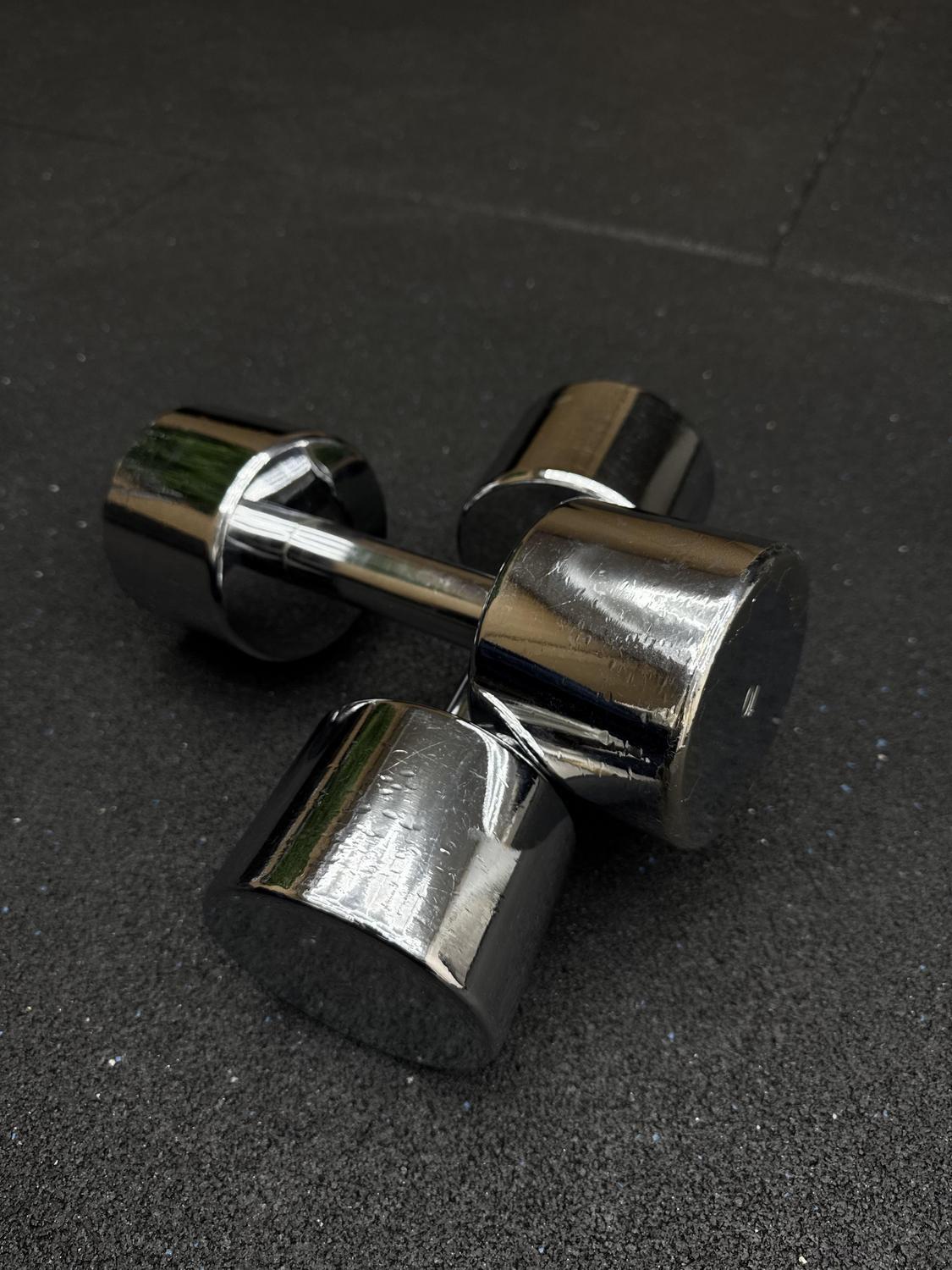 Technogym Chrome Dumbbell 10KG Pair - Image 2